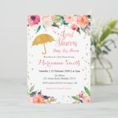 Invitation Printemps Avril Douche Apporter Mai Fleurs Invitat (Debout devant)