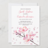 Invitation Printemps Blush rose cerisier Blossom Sakura Anniv (Devant)