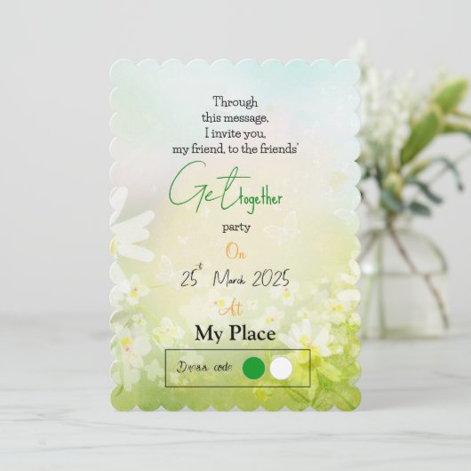 Invitation Printemps convivial (Debout devant)