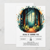 Invitation Printemps de la forêt pastel (Devant / Derrière)