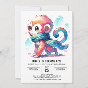 Invitation Printemps de singe de Bohême