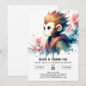 Invitation Printemps de singe de Bohême (Devant / Derrière)