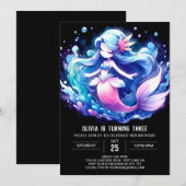 Invitation Printemps de sirène lunaire (Devant / Derrière)