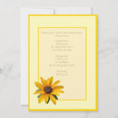 Invitation Printemps Été Décontracté Fleur Jaune Simple Maria (Dos)