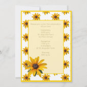 Invitation Printemps Été Décontracté Fleur Jaune Simple Maria (Dos)