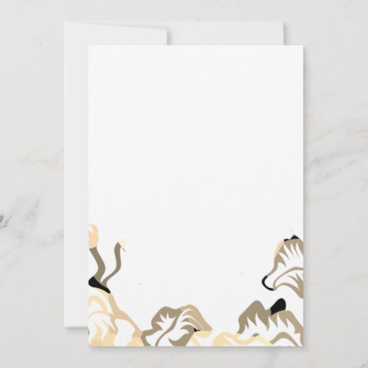 Invitation Printemps Été Feuilles Boho Boho Minimal Mariage (Dos)