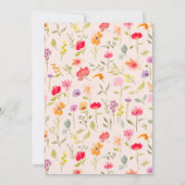 Invitation Printemps été fleur sauvage floral Sweet 16 rose (Dos)