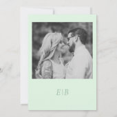 Invitation Printemps Été Gras Floral Sage Vert Photo Mariage (Dos)