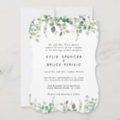 Invitation Printemps Eucalyptus Verdure Simple Mariage (Devant)