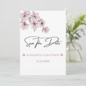 Invitation Printemps Fleur De Cerisier Le Mariage De L'Invita (Debout devant)