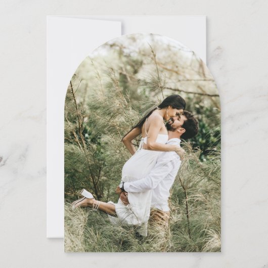 Invitation Printemps Fleur de lis mariage sauge vert blanc (Dos)