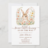 Invitation Printemps Fleur sauvage mignon Bunny Baby shower d (Devant)