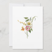 Invitation Printemps fleurit Arc Floral première communion (Dos)