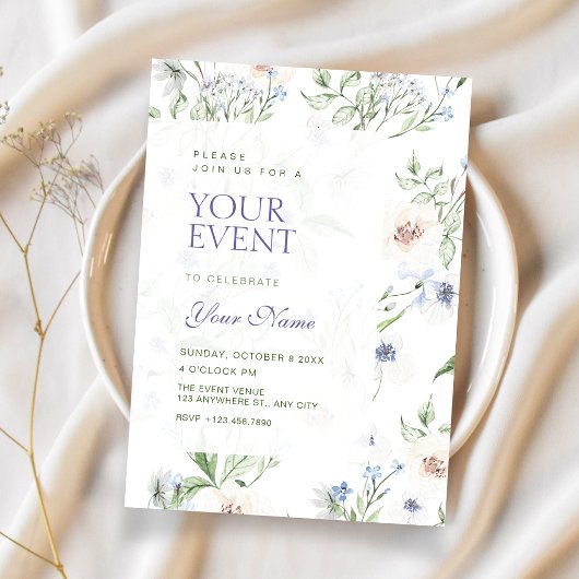 Invitation Printemps floral 