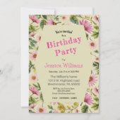 Invitation Printemps Floral Anniversaire (Devant)