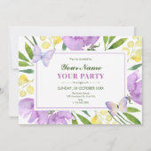 Invitation Printemps floral coloré  (Devant)