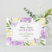 Invitation Printemps floral coloré  (Debout devant)