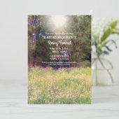 Invitation Printemps Floral Forêt Enchantée Bal de Printemps  (Debout devant)