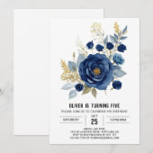 Invitation Printemps floral Pastel (Devant / Derrière)