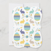 Invitation Printemps, garçon, 1er anniversaire, Pâques, Bunny (Dos)