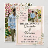 Invitation 🌸 PRINTEMPS — “Jardin Éthéré” (Devant / Derrière)