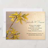 Invitation Printemps Jaune Forsythia Mariage Enregistrer la d (Devant)