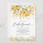 Invitation Printemps Jaune moderne Brunch de Pâques (Devant)