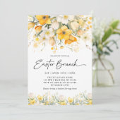 Invitation Printemps Jaune moderne Brunch de Pâques (Debout devant)