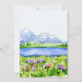 Invitation Printemps Lakeside Mountain Meadow Wedding Invite  (Dos)