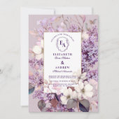 Invitation Printemps Lilac Fleur Romantique Floral Célébratio (Devant)
