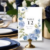 Invitation Printemps moderne été Floral bleu Hydrangea Mariag