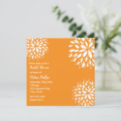 Invitation Printemps Moderne Orange et Blanc Fleurs Mariage (Debout devant)