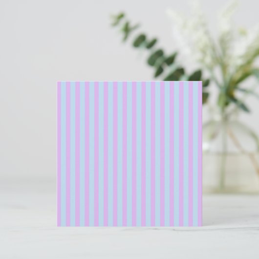 Invitation Printemps Pastel Rainbow Stripes & Pois (Debout devant)