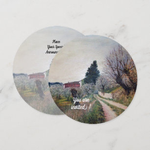 INVITATION PRINTEMPS PRÉCOCE DANS LE PAYSAGE TUSCAN