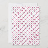 Invitation Printemps rose profond Brunch Fête des mères flora (Dos)