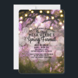Invitation Printemps Rustique Lumières de forêt enchantée Pri<br><div class="desc">Invitations Enchanted Forest Tree. Personnaliser pour tout événement.</div>