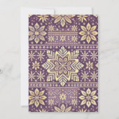 Invitation Printemps scandinave violet et or (Devant)