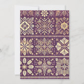 Invitation Printemps scandinave violet et or (Dos)