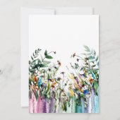 Invitation Printemps Script Fleur sauvage 40e anniversaire (Dos)