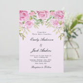 Invitation printemps Soft rose Floral élégant mariage (Debout devant)