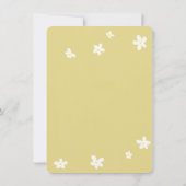 Invitation Printemps Vert Blanc Daisies Fille fête d'annivers (Dos)