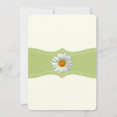 Invitation Printemps vert et blanc Wedding shower gazania (Dos)