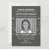 Invitation Prisonnier de guerre Salle d'évasion à thème, fête (Devant)