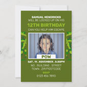 Invitation Prisonnier de guerre Salle d'évasion à thème, fête (Devant)