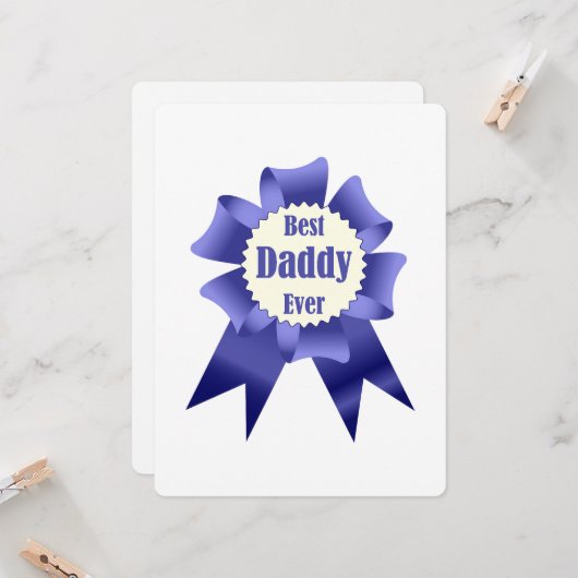 Invitation Prix Best Daddy Ever pour le Père (Devant/Arrière en situation)
