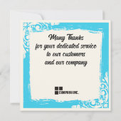 Invitation Prix de reconnaissance de l'anniversaire de l'empl (Dos)