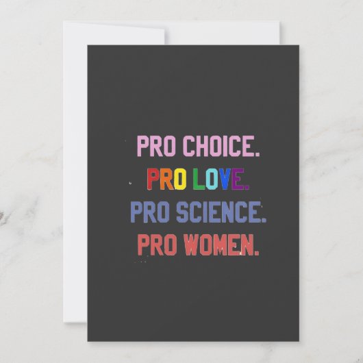 Invitation Pro-Choice Pro-Life Pro-Science Pro-Femmes (Devant)