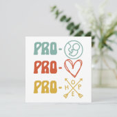 Invitation Pro-Life Pro-Love Pro-Hope Vintage (Debout devant)