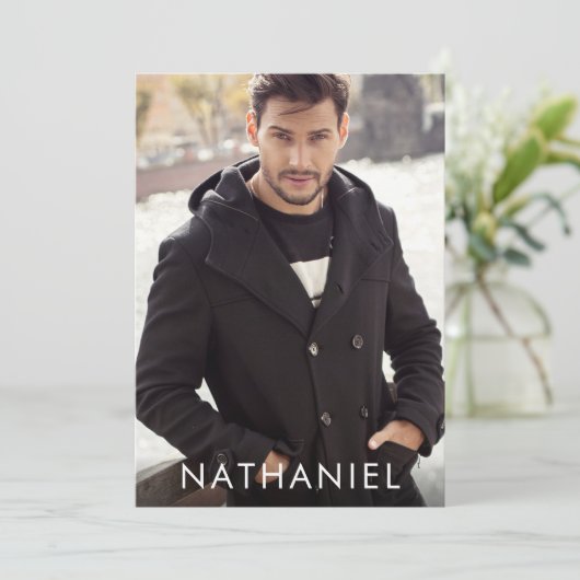 Invitation Pro Model Actor 6 Photo Modern Comp Card (Debout devant)