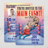 Invitation Pro Wrestling Birthday Main Event (Devant / Derrière)